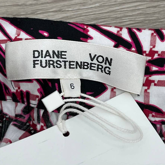 NWT - DIANE VON FURSTENBERG Lucia Tiered Cotton Midi Skirt in Palm White - Sz 6 - Picture 3 of 12